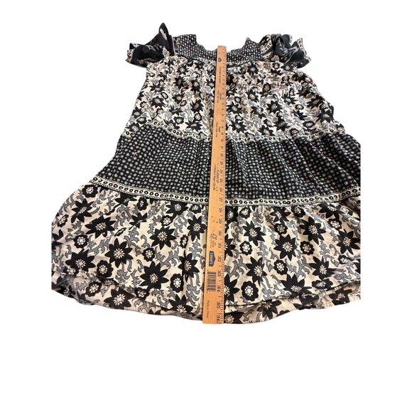 Vtg La Cera Hand-Painted Floral Muumuu Midi Dress XL Cotton Cottage Core Read - Picture 8 of 11